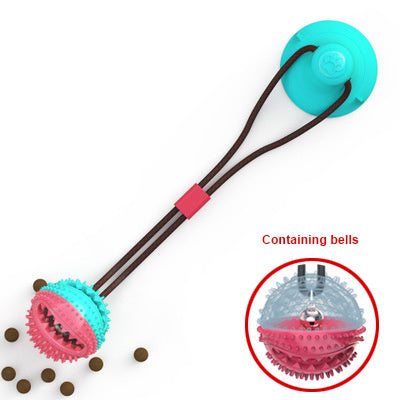 Interactive Dog Tug Toy – Suction Cup Chew Ball with Treat Dispenser