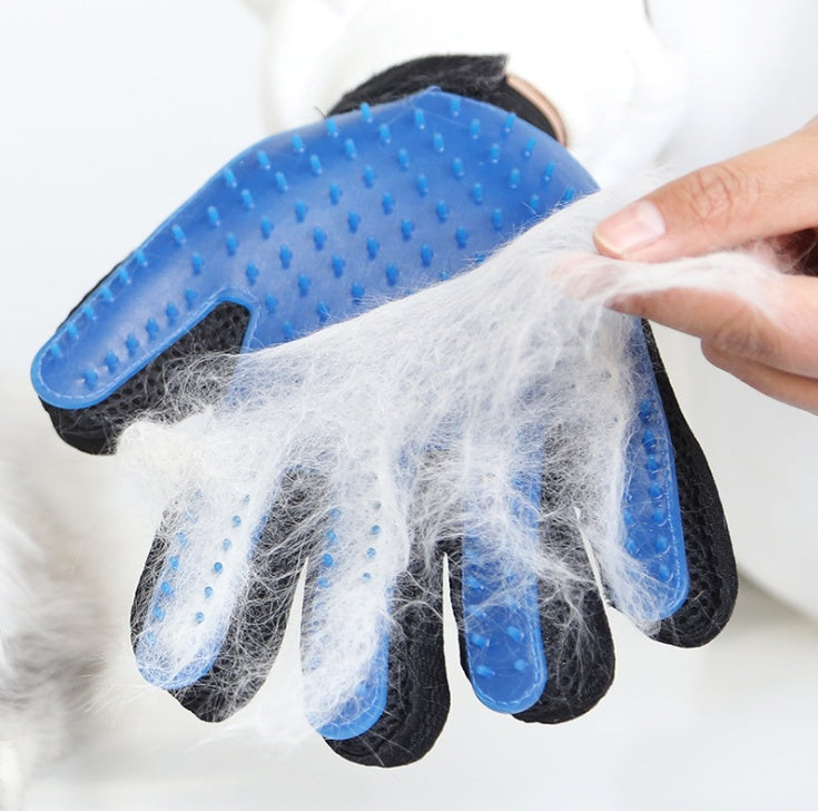 Pet Grooming Glove (right hand) – Gentle Deshedding & Massage Brush for Dogs & Cats